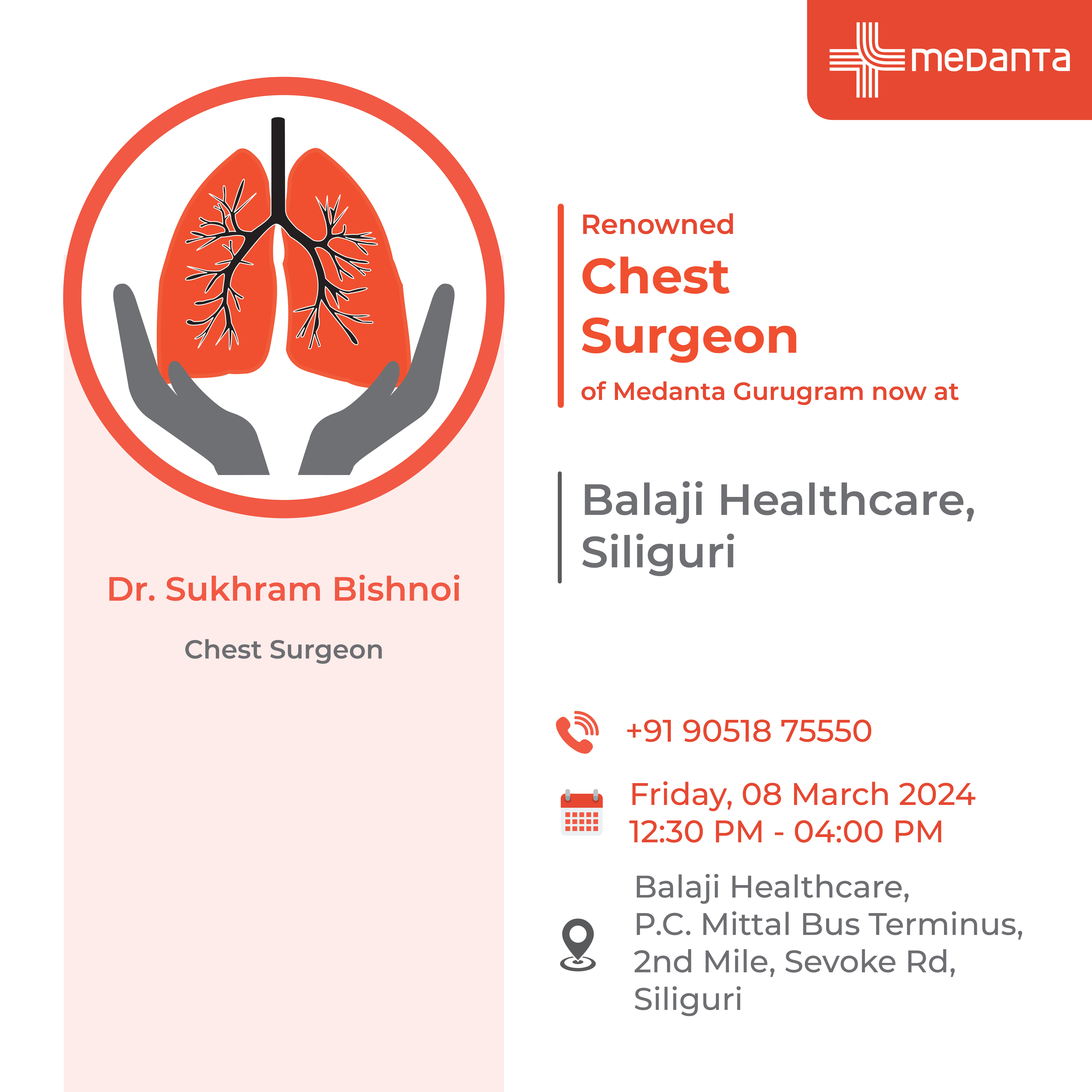 Dr. Sukhram Bishnoi OPD in Balaji Healthcare, Siliguri